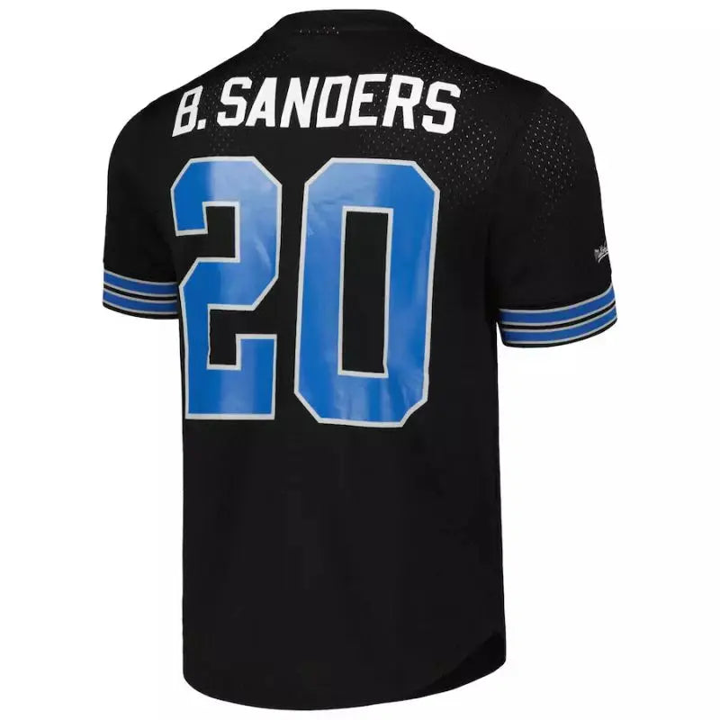 Maillot Vintage Barry Sanders Detroit Lions N&N Mesh Noir - Super-NFL.com