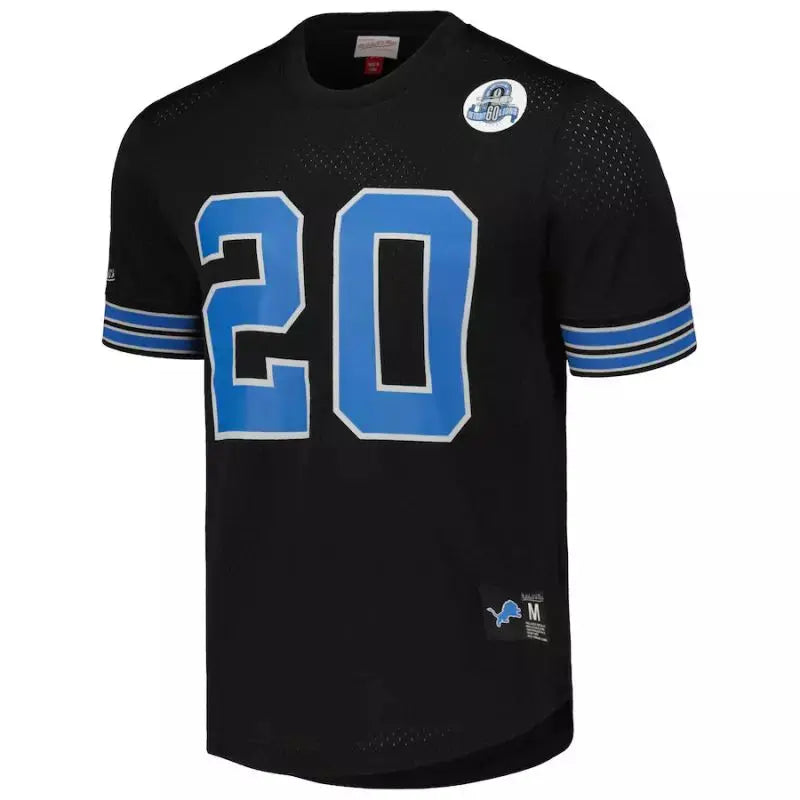 Maillot Vintage Barry Sanders Detroit Lions N&N Mesh Noir - Super-NFL.com