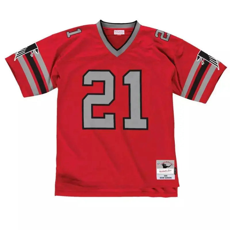 Maillot Vintage Deion Sanders Atlanta Falcons 1989 Legacy Retro Rouge - Super-FL