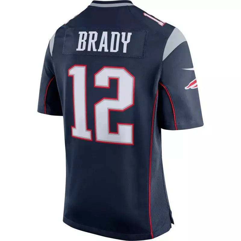 Maillot Vintage Tom Brady New England Patriots Game Team Bleu Marine - Super-FL