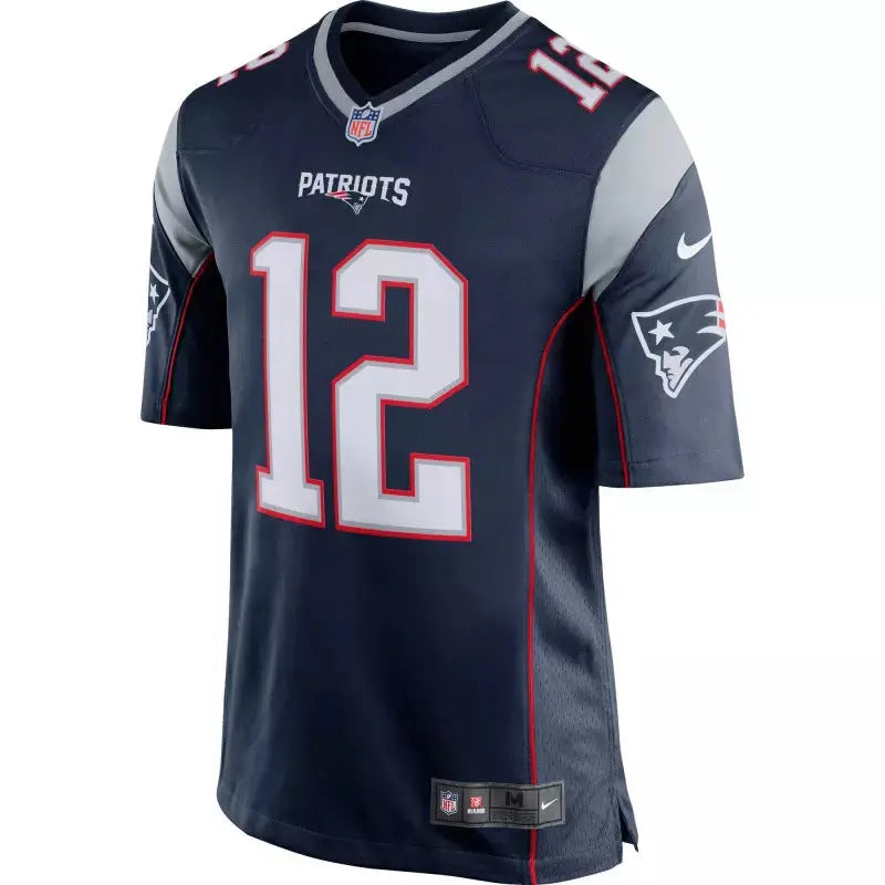 Maillot Vintage Tom Brady New England Patriots Game Team Bleu Marine - Super-FL