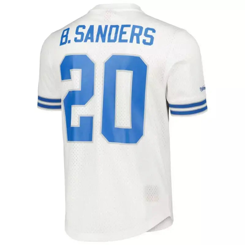 Maillot Vintage Barry Sanders Detroit Lions N&N Mesh Blanc - Super-NFL.com