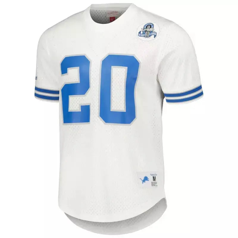 Maillot Vintage Barry Sanders Detroit Lions N&N Mesh Blanc - Super-NFL.com