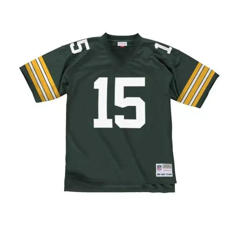 Maillot Vintage Bart Starr Greenbay Packers 1969 Legacy Retro Vert - Super-FL