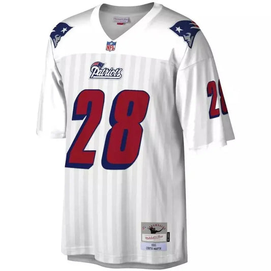 Maillot Vintage Curtis Martin New England Patriots 1995 Legacy Retro Blanc - Super-NFL.com