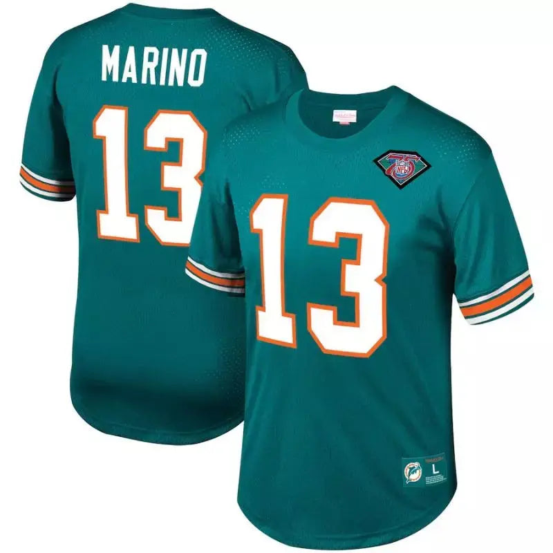 Maillot Vintage Dan Marino Miami Dolphins N&N Mesh Retro Aqua - Super-NFL.com