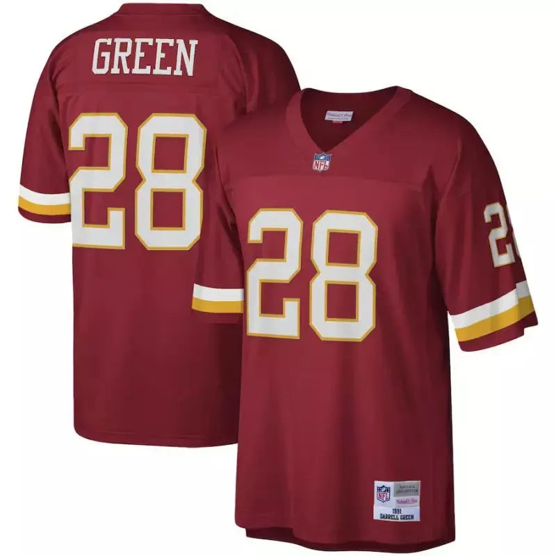 Maillot Vintage Darrell Green Washington Football Team 1991 Legacy Retro Rouge - Super-NFL.com