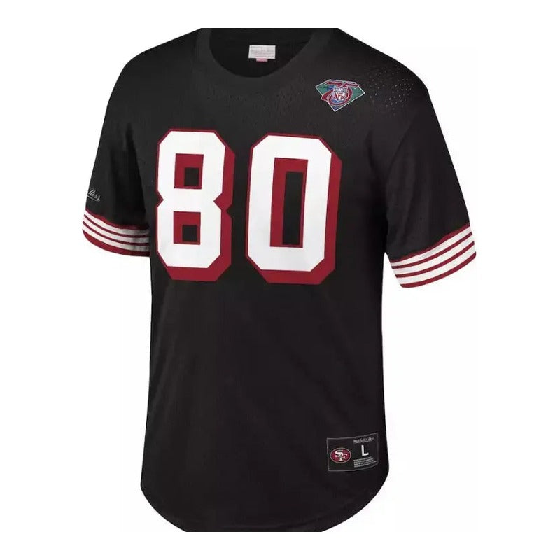 Maillot NFL Homme Vintage Jerry Rice San Francisco 49ers Noir