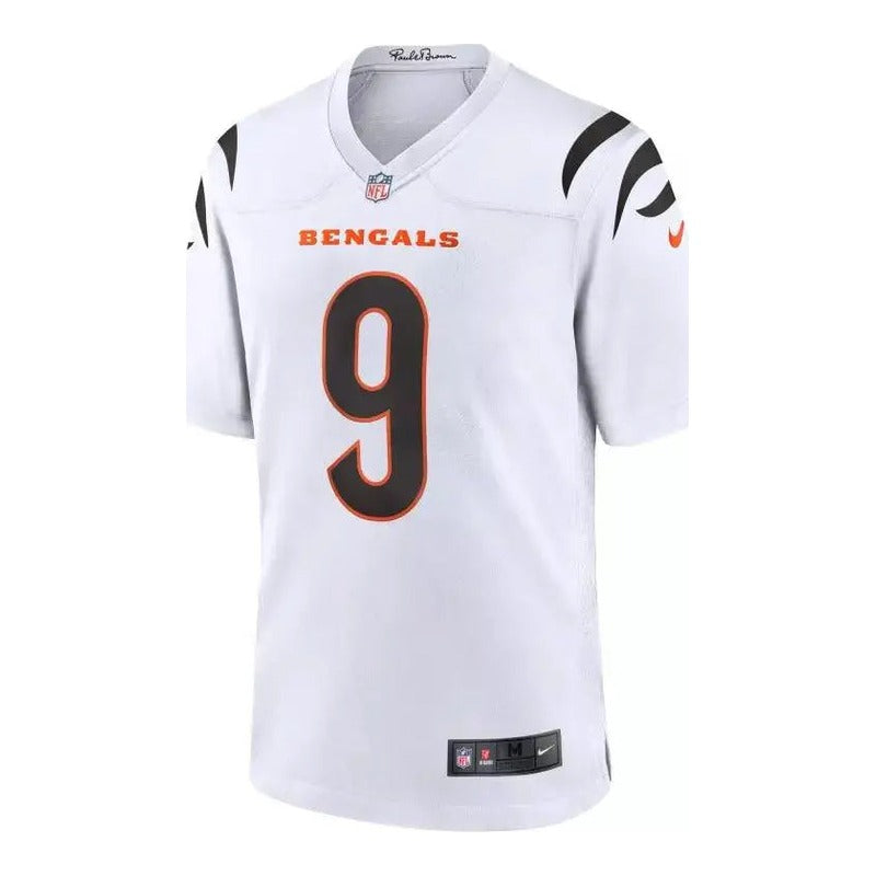 Maillot NFL Joe Burrow Cincinnati Bengals Road Exterieur Blanc