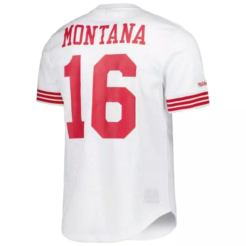 Maillot Vintage Joe Montana San Francisco 49ers Mitchell & Ness N&N Mesh Blanc - Super-NFL.com