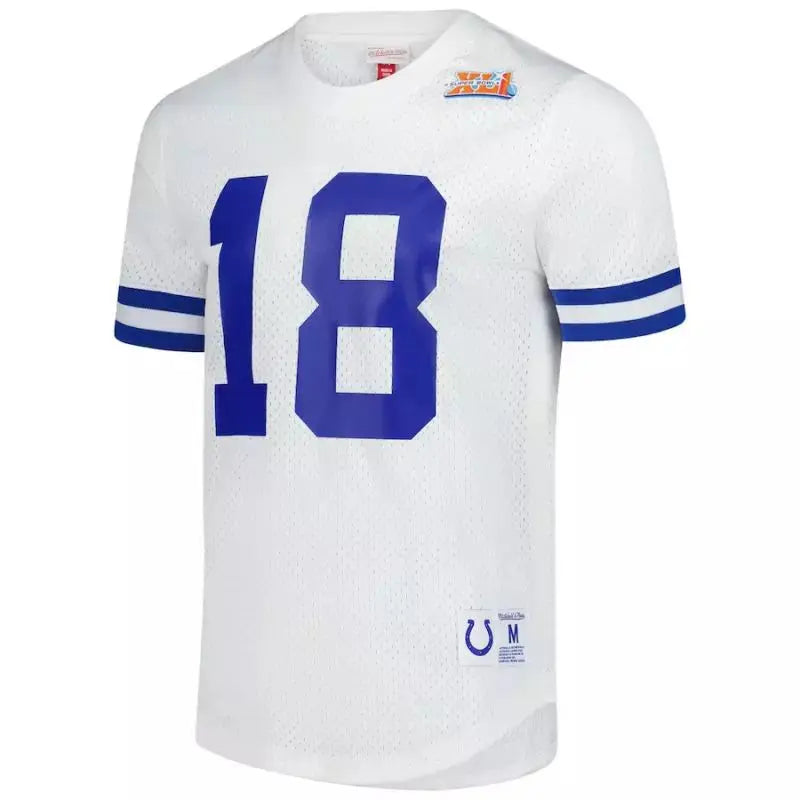 Maillot Vintage Peyton Manning Indianapolis Colt N&N Mesh Retro Blanc - Super-NFL.com