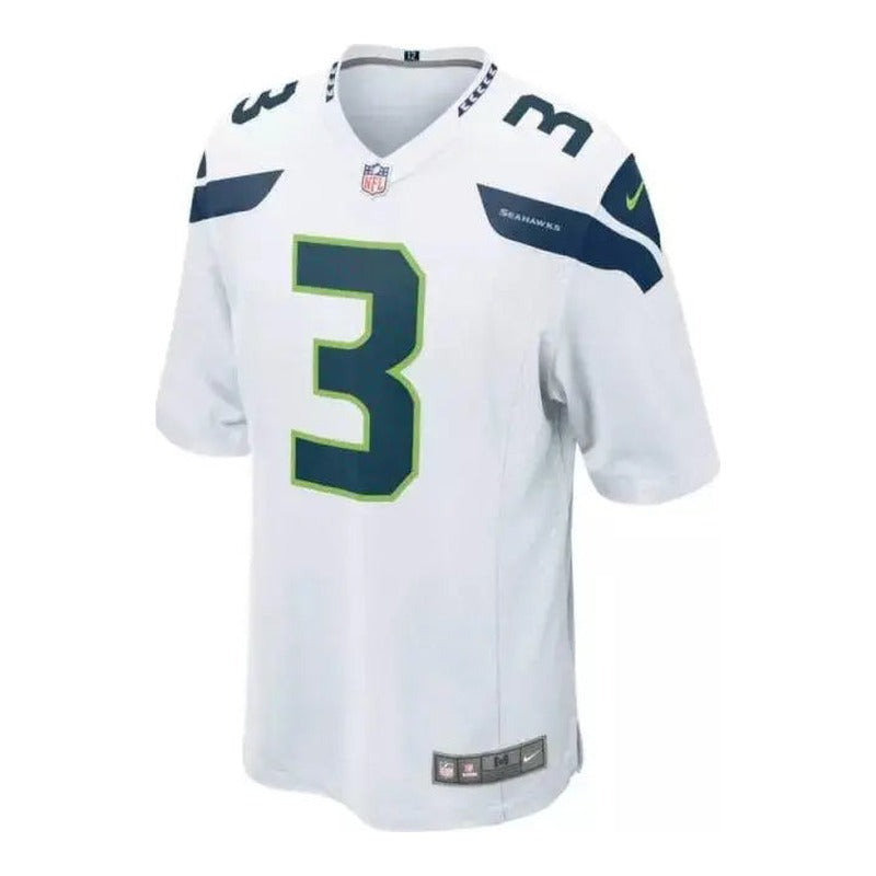 Maillot NFL Russell Wilson Seattle Seahawks Game Team Blanc