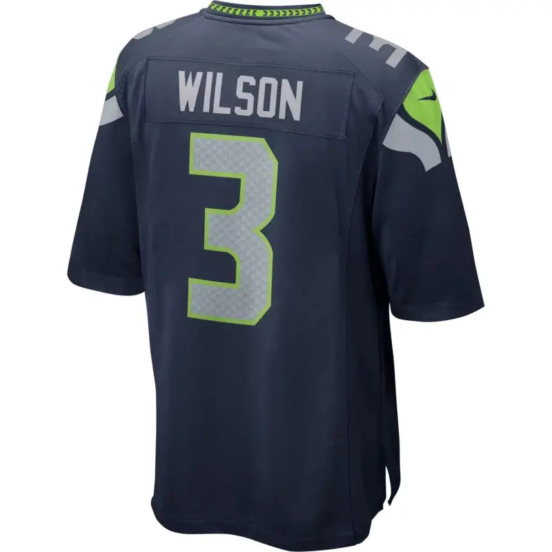 Maillot Russell Wilson Seattle Seahawks Game Team couleur bleu marine - Super-FL