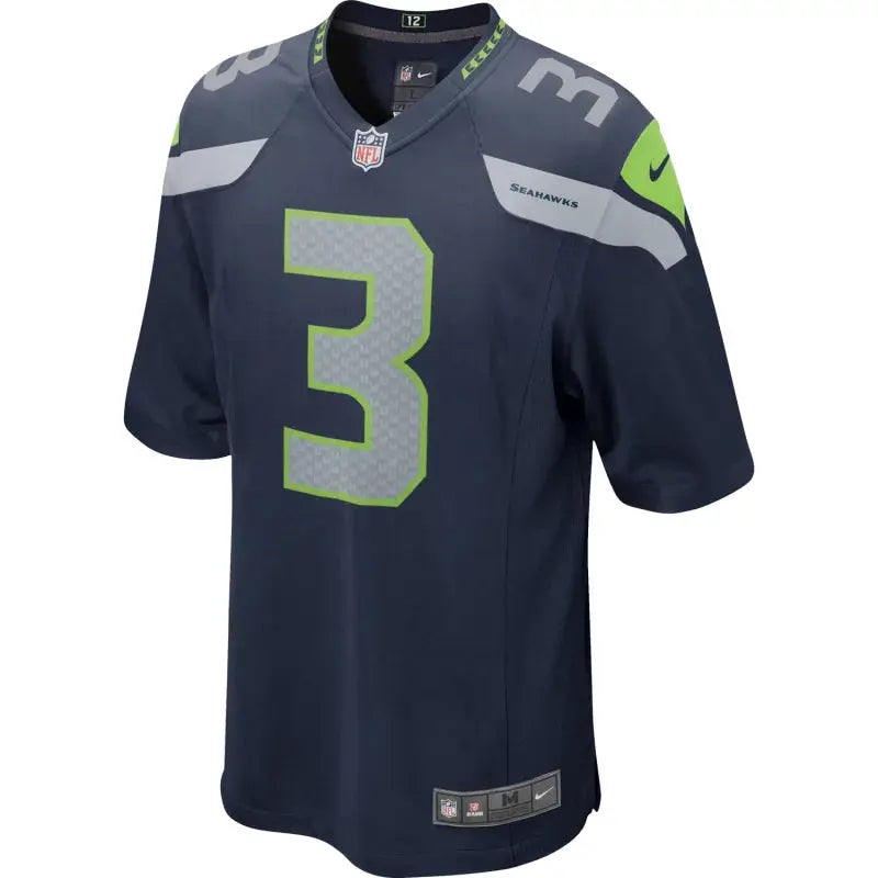 Maillot Russell Wilson Seattle Seahawks Game Team couleur bleu marine - Super-FL