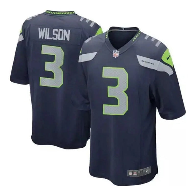 Maillot NFL Seattle Seahawks Russell Wilson – Édition Game Team Bleu Marine