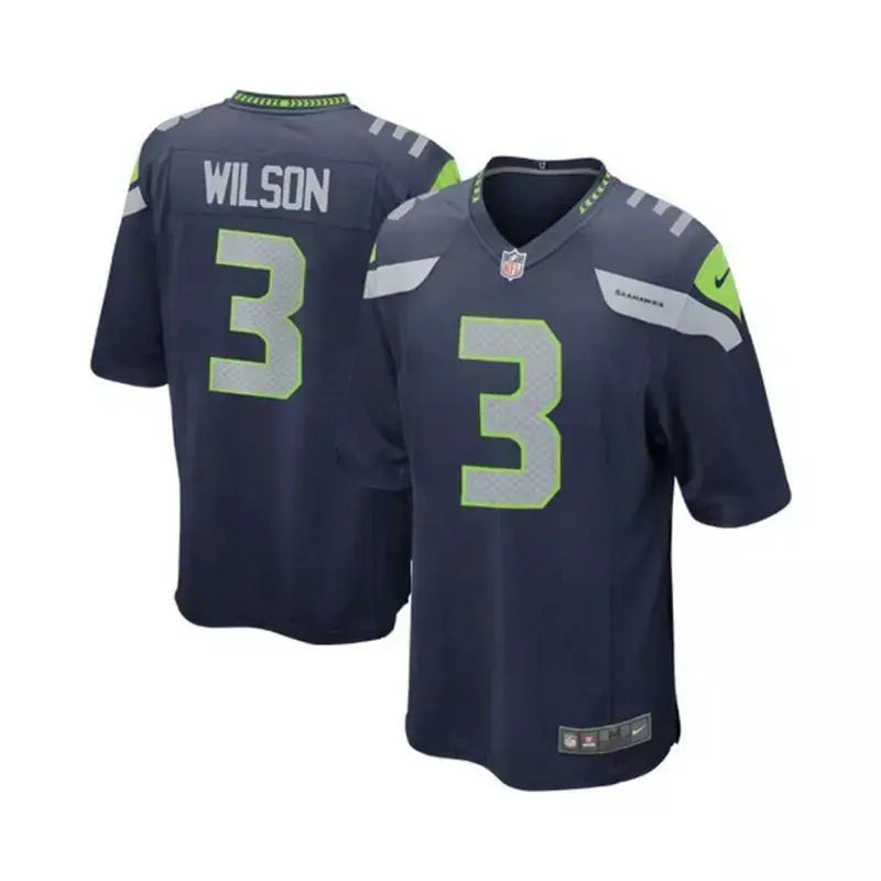 Maillot Seattle Seahawks Russell Wilson Game Team Bleu marine - Super-FL