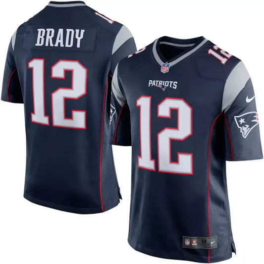 Maillot Vintage Tom Brady New England Patriots Game Team Bleu Marine - Super-FL