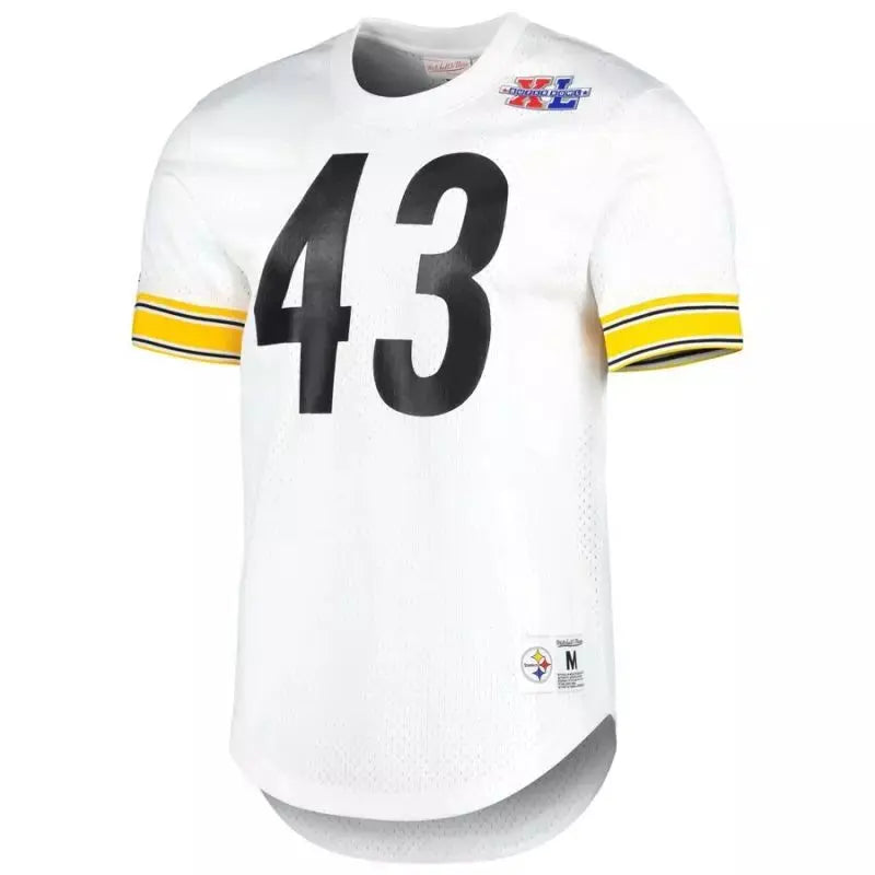 Maillot Vintage Troy Polamalu Pittsburgh Steelers Mitchell & Ness N&N Mesh Blanc - Super-NFL.com