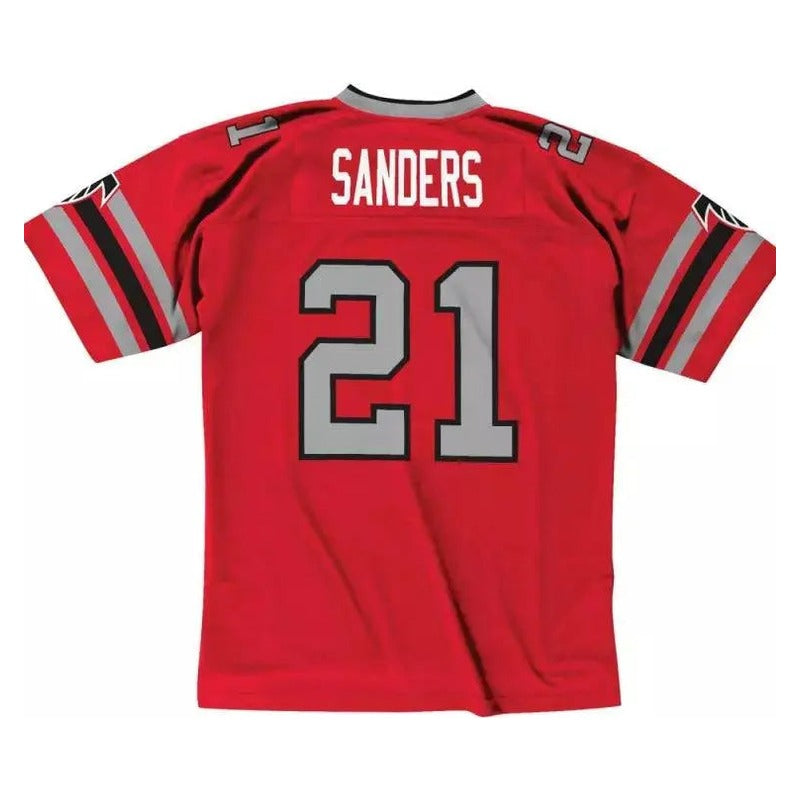 Maillot NFL Vintage Deion Sanders Atlanta Falcons 1989 Legacy Retro Rouge