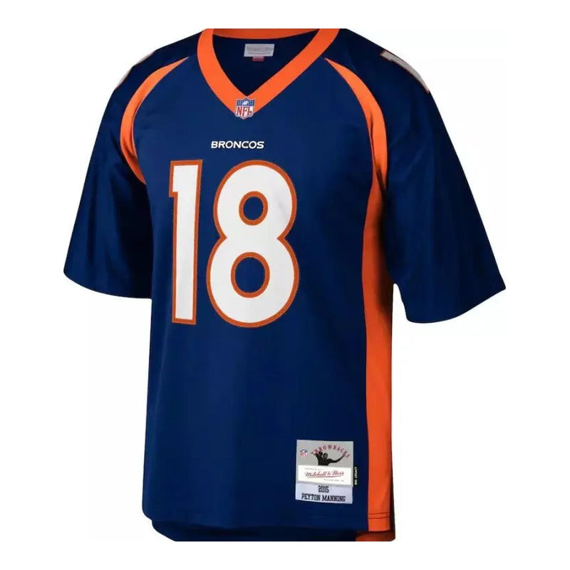Maillot NFL Vintage Peyton Manning Denver Broncos 2015 Retro Bleu marine