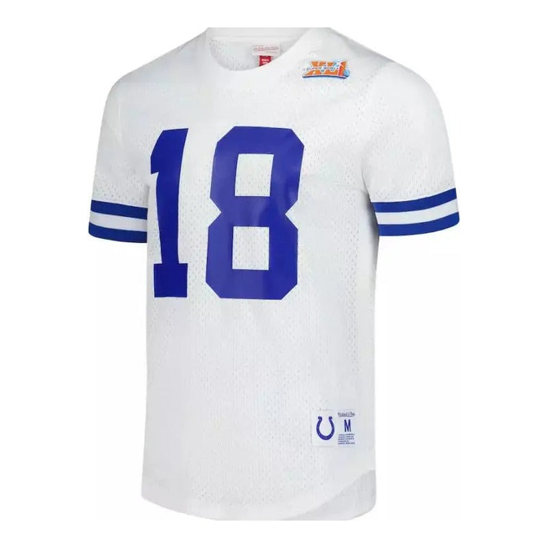 Maillot NFL Homme Vintage Peyton Manning Indianapolis Colt Retro Blanc